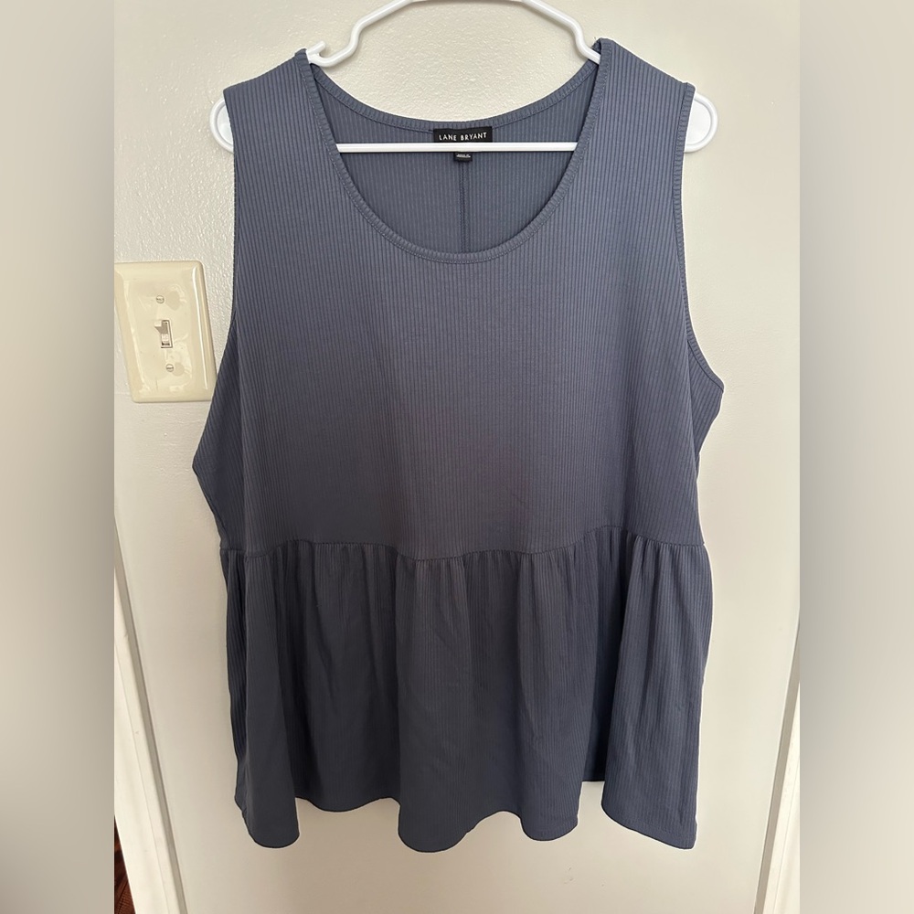 Lane Bryant Blue Sleeveless Tank Top